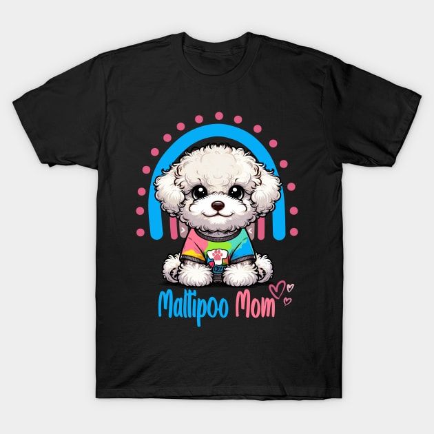 Maltipoo Mom T-Shirt by JessArty